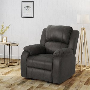 Manual Recliner Chair Linen Fabric with Two-Position Adjustment - 1 of 4