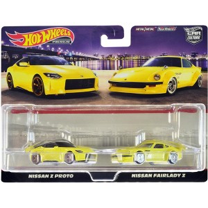 Nissan Z Proto Yellow with Black Top and Nissan Fairlady Z Yellow "Car Culture" Set of 2 Cars Diecast Model Cars by Hot Wheels - 1 of 3