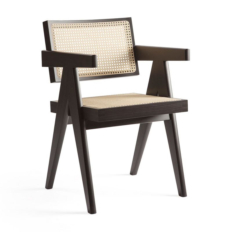 Klarel Chandigarh Cane Dining Chair With Arms, 1 of 8