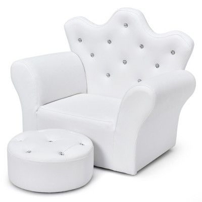 Costway Kids Sofa Toddler Couch Princess Armchair Children Gift W/ Ottoman  : Target