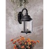 Minka Lavery Modern Outdoor Wall Light Fixture Multi Step Black 18 1/2" Curved Seeded Glass for Post Exterior Barn Deck Porch Yard - 3 of 3