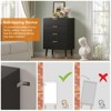 Jojoka 4 Drawer Dresser Fluted Dresser with Metal Handles,Wood Storage Dresser Chest Cabinet Organizer Unit,Fluted Nightstand for Bedroom,Living Room - 4 of 4