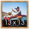 PosterPalooza | 13x13 Thin Bamboo Picture Frame, UV Acrylic, 2 Finishes - Gold and Brown - 2 of 4
