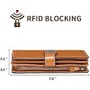Hachikiko Leather RFID Blocking Wristlet Wallet - Large Capacity Credit Card Holder with 24 Card Slots & ID Windows - 4 of 4