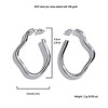 Anna-Kaci Women's Irregular Hoop Earrings - 4 of 4