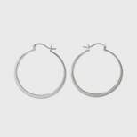 Large Flat Tapered Hoop Sterling Silver Earrings - A New Day™ Silver