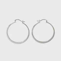 Large Flat Tapered Hoop Sterling Silver Earrings - A New Day™ Silver
