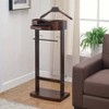 Crescent Moon Drawer Top Tray Contour Hanger Trouser Bar Valet Stand Dark Walnut - Proman Products: Elegant Storage & Organization - 2 of 4