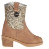 bebe Toddler Girl's Fashion Glitter Western Cowgirl Boots with Chunky Glitter and bebe Charm - 2 of 4