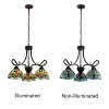 Chloe Lighting Empress Dragonfly Tiffany-Style Dark Bronze 3 Light Mini Chandelier 24" Wide - 3 of 4