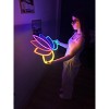Lotus Flower Metal Neon Sign, Neon Wall Decor, Home Office Decor, Yoga Wall Sign, Livingroom Wall Decor, Room Decor Wall Art - 4 of 4