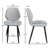 Set of 4 Upholstered Dining Chairs with Metal Legs, Modern Leather Kitchen Chairs for Dining Room, Restaurant, or Living Room-Panipeachy - 4 of 4
