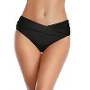 FIONECA Women Twist Bikini Bottom Moderate High Cut Bathing Suit Bottoms Ruched Swimsuit Bottom - 3 of 4