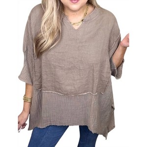Women's Always On Time V-neck Top - Lucy Sparks - 1 of 3