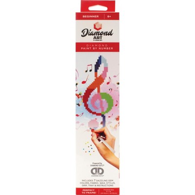Leisure Arts Diamond Art Beginner Kit 8"X8"-Treble Clef