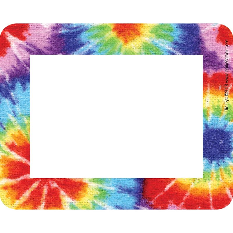 Barker Creek Tie-dye Name Tag 3 1/2" W x 2 3/4" D 45/Pack LL1503, 1 of 3