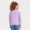 Toddler Girls' Heart Cardigan - Cat & Jack™ Lilac Purple - 2 of 3