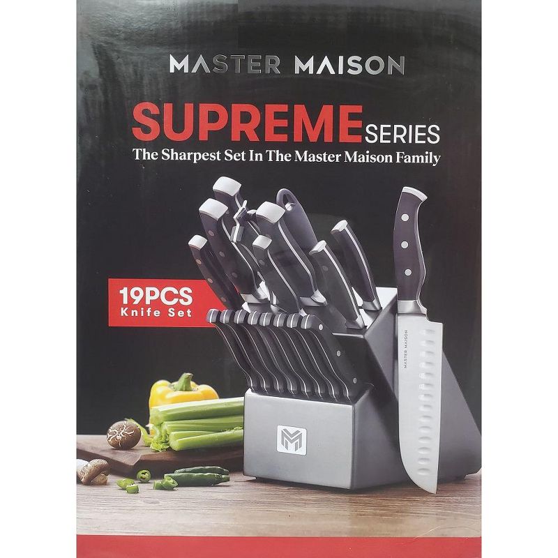Supreme Series 19-Piece High Carbon Stainless Steel Knife Set in Gray Block, 3 of 4