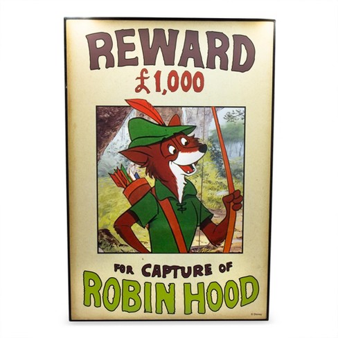 Silver Buffalo Disney Robin Hood Reward Poster Wood Wall Art Sign - image 1 of 4