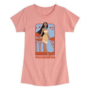 Girls' - Disney Princess - Pocahontas Full Body Portrait Fitted Short Sleeve Graphic T-Shirt - 1 of 4