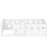 CAVINAS Twin/Full Size White Bed Frame with Heightened Guardrails,Solid Wood Floor Bed for Kids Room,Bedroom - 4 of 4