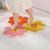 TOWN & COUNTRY PLAY Blossom Retro Daisy Flower Shaped Bath Mat, Absorbent Tufted Floor Mat - 3 of 4