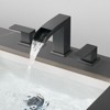 Cobbe Widespread 8" Waterfall Bathroom Faucet 3 Hole, 2-handle Bathroom Sink Faucet with Pop Up Drain Assembly - 4 of 4