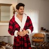 ADR Men's Robe, Warm Plush Hooded Bathrobe Man, Full Length Fleece Robe Man with Hood - 4 of 4