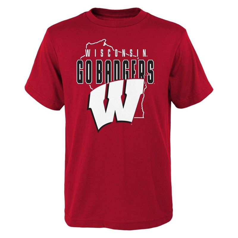 NCAA Wisconsin Badgers Boys&#39; Core T-Shirt, 1 of 2