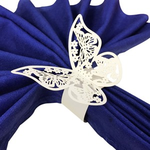 Wrapables Butterflies Wedding Decor Napkin Rings (Set of 50) - 1 of 4