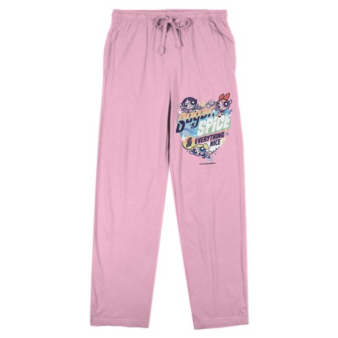 Powerpuff Girls "Sugar, Spice, & Everything Nice" Women's Pink Sleep Pajama Pants - image 1 of 4