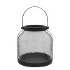 Attop Black Metal Hammered Glass Candleholder Lantern Candle Holders, 8", Medium - 4 of 4