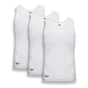 Men’s 3 Pack Tank Top A Shirt–100% Cotton Ribbed Undershirt Tee–Assorted &  Sleeveless (Royal Blue, Large)