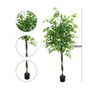 5.2FT Artificial Ficus Tree  Tall Fake Potted Ficus Tree With Planter  Realistic Texture Potted Faux Ficus Tree For Foyer Porch Decor Home Office - 4 of 4