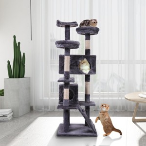 LAOTIES Multi-Level Cat Tree Tower for Indoor Cats,with Scratching Ball,Cushions,Ladder And Condos - 1 of 4