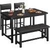 Coucheta 44.5" Dining Table Set for 4 - Kitchen Table with 2 Upholstered Chairs & Bench, Space-Saving, Easy Assembly - 2 of 4