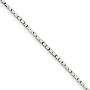 Black Bow Jewelry 1.5mm, Sterling Silver Mirror Box Chain Necklace - 1 of 4