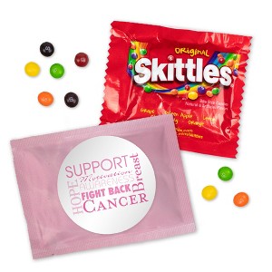 24 Pcs Breast Cancer Awareness Skittles Candy Favor Packs by Just Candy - Word Cloud - 1 of 2