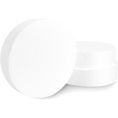 15 Pack Foam Cylinder For Diy Crafts Art Modeling, White, 0.9 X 10