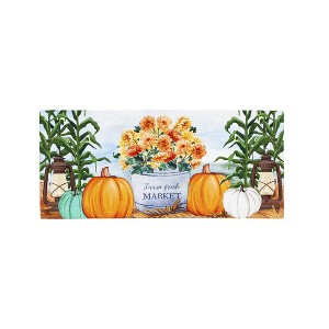 Evergreen Farm Fresh Market Sassafras Indoor Outdoor Switch Doormat 1'10"x22" - 1 of 4