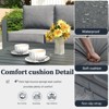 LayinSun 4 Pieces Aluminum Outdoor Patio Furniture Set, Metal Modern Conversation Sofa Set with Coffee Table and Washable Thick Cushions - 4 of 4