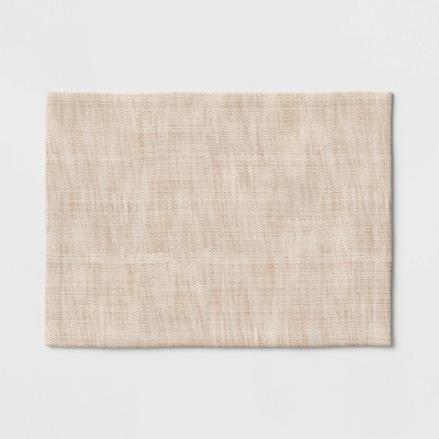 Cotton Woven Textured Placemat Brown - Threshold™: Traditional Tie Dye Design, Jacquard, Machine Washable, 19"x14"