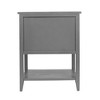 Nightstand Rattan End Table with 2 Drawers Bottom Shelf Bedroom Bedside Table Wood Accent Table with Storage for Living Room Bedroom - 4 of 4