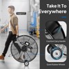 ROVSUN 24" Heavy Duty Drum Fan, 9500CFM High Velocity Industria Fan, 3-Speed Metal Floor Fan with Handle, Air Circulator for Gym, Barn, Shop, Garage - 4 of 4