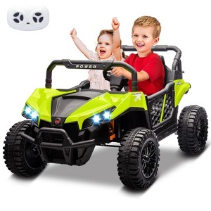 Jojoka 24V Electric UTV 2 Seater Ride on Turck Car with Remote Control 21" Seat,4 Shock Absorbers,Storage Space,Music & Lights - 1 of 4