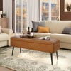 Storage Ottoman Bench, Mid-Century Modern Entryway Bedroom Bench - 4 of 4