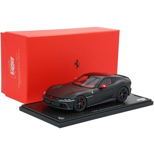 Ferrari 12Cilindri with Panoramic Roof Matt Black with DISPLAY CASE Limited Edition to 48 pieces 1/18 Model Car by BBR Models - 1 of 4