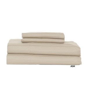 Castle Hill London 600 Thread Count Sateen Stripe Sheet Set - Queen - 1 of 3