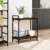 vidaXL Kitchen Trolley Smoked Oak 23.8 in.x12.2 in.x28.5 in. Engineered Wood - 4 of 4