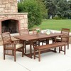 Ravenscroft 6pc Acacia Wood Patio Dining Set with Cushions - Saracina Home - 2 of 4